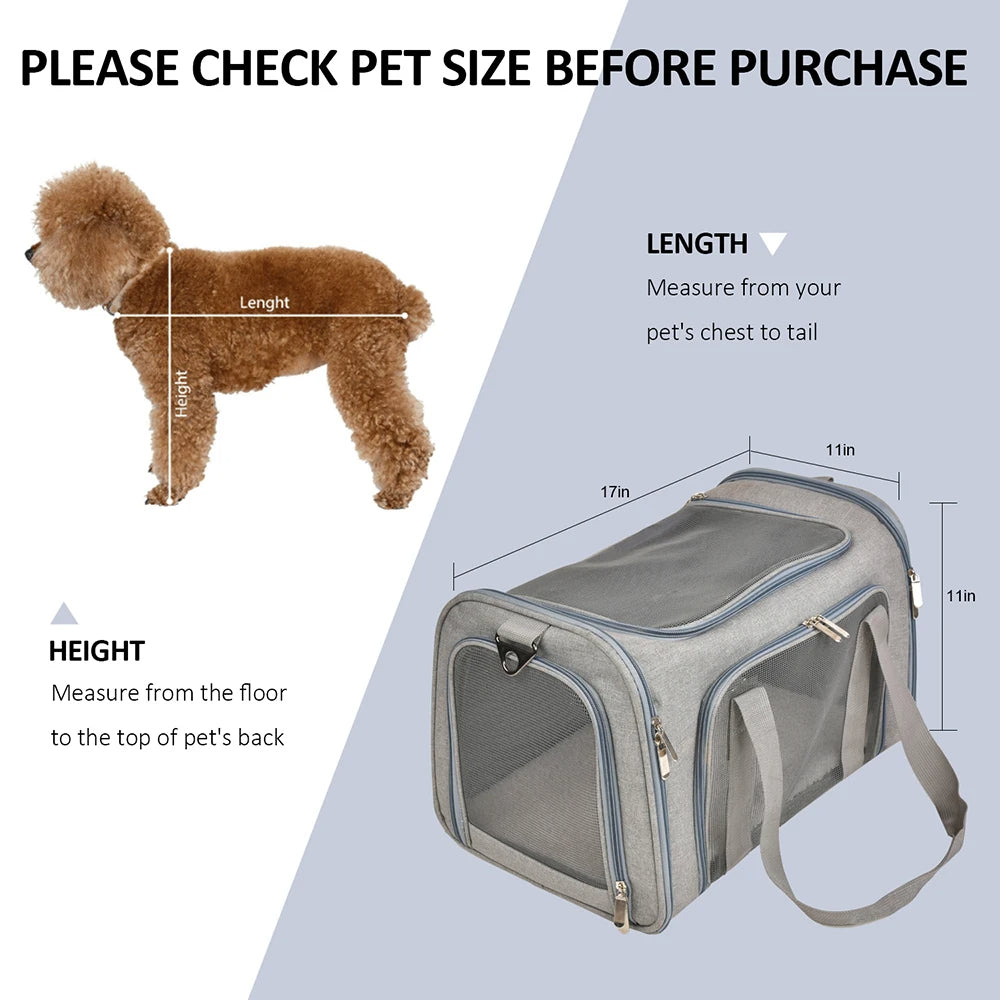 Small Dog & Cat Carrier Backpack - Soft-Sided for Comfort & Safety