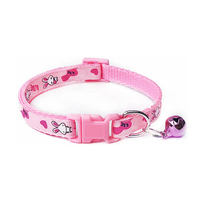 Adjustable Plaid Cat & Dog Collar with Bell