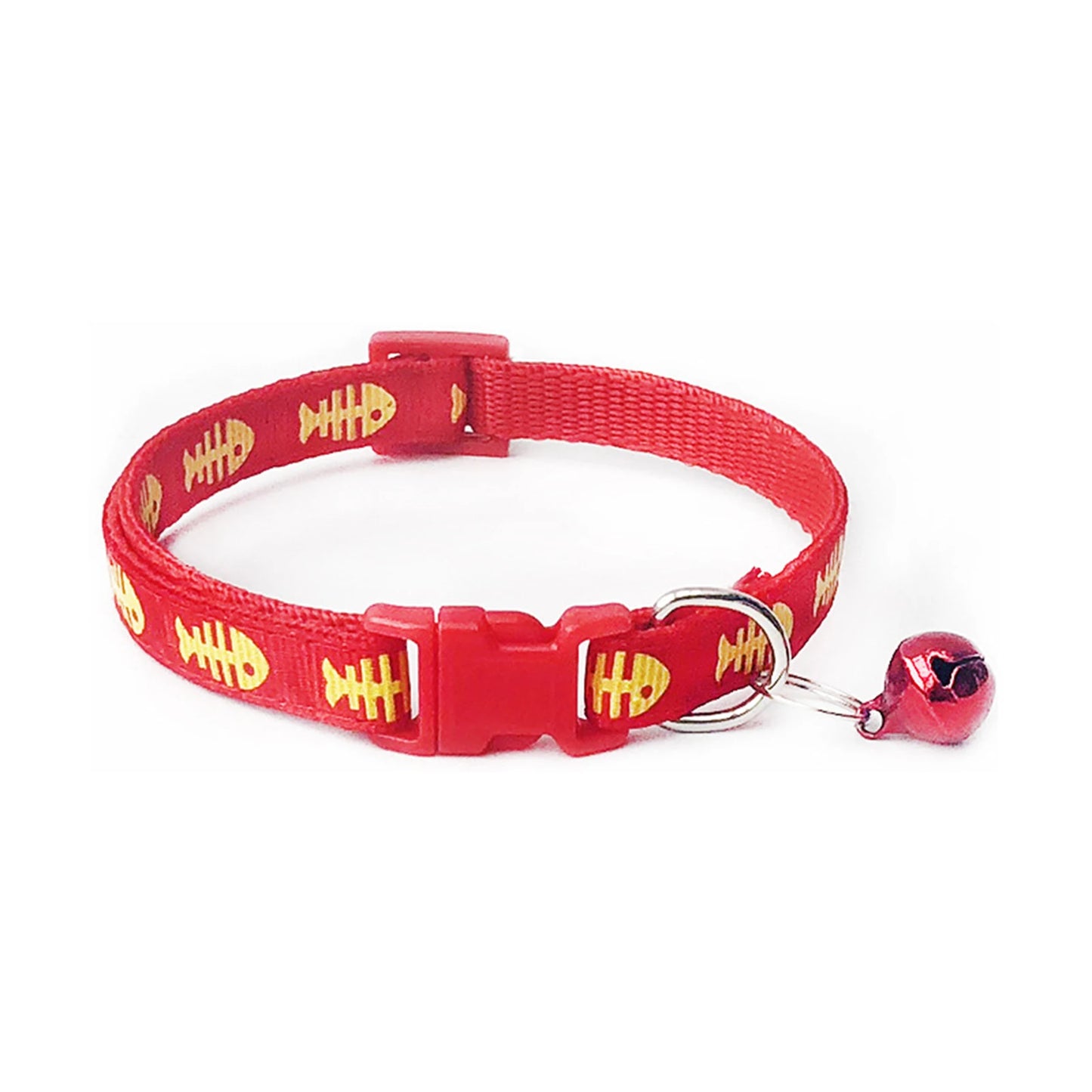 Adjustable Plaid Cat & Dog Collar with Bell