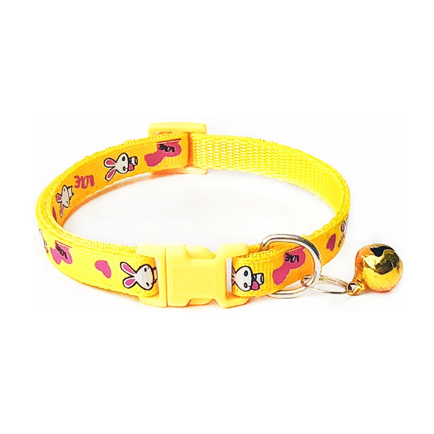 Adjustable Plaid Cat & Dog Collar with Bell