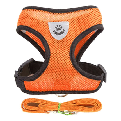 Adjustable Mesh Cat Harness Vest with Leash