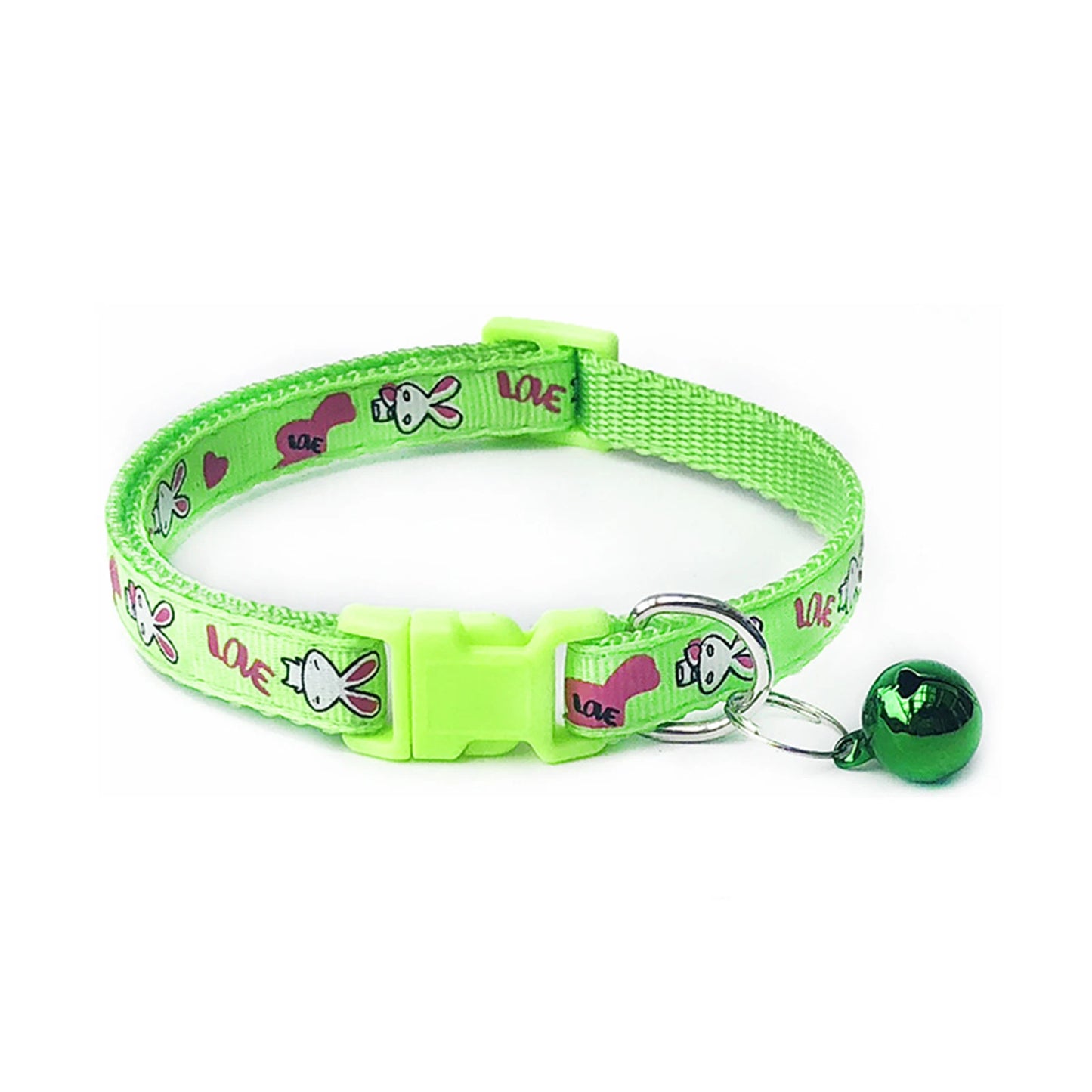 Adjustable Plaid Cat & Dog Collar with Bell