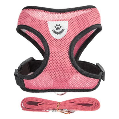 Adjustable Mesh Cat Harness Vest with Leash