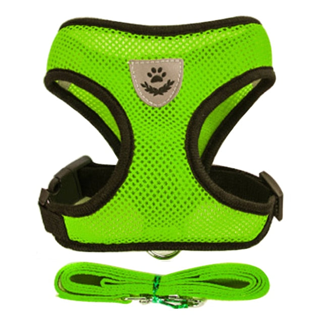 Adjustable Mesh Cat Harness Vest with Leash