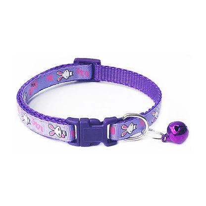 Adjustable Plaid Cat & Dog Collar with Bell