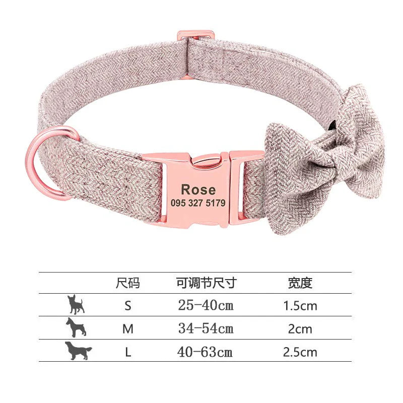 Anti-Lost Dog Collar with Bows: Stylish and Secure