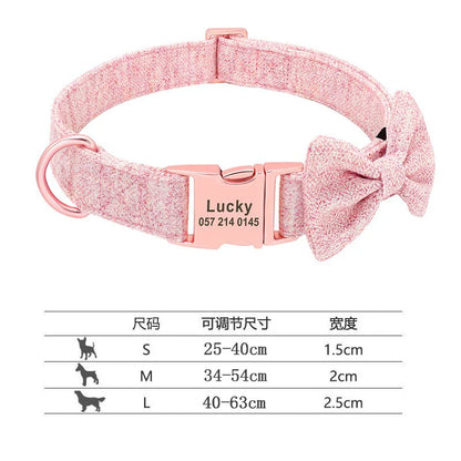 Anti-Lost Dog Collar with Bows: Stylish and Secure