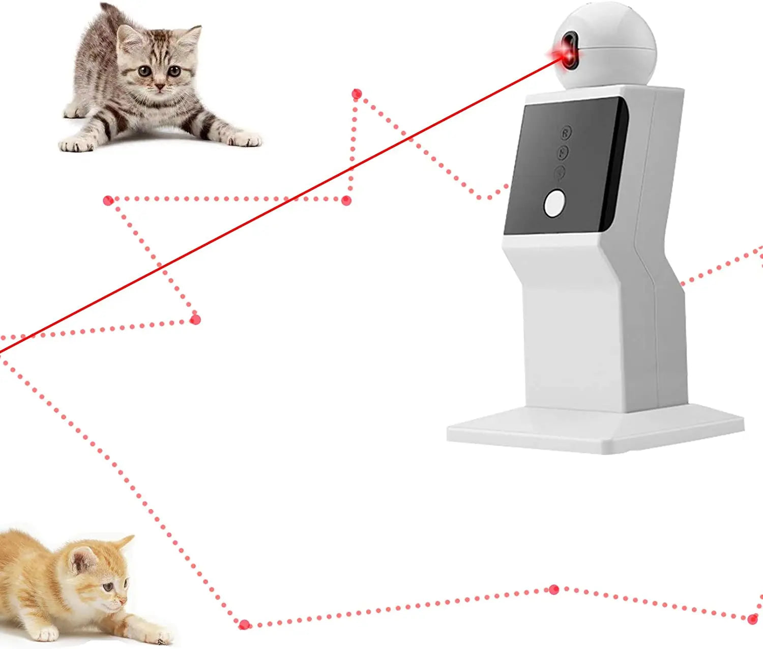 atuban cat laser toy automatic random moving interactive laser cat toy for indoor cats kittens dogs cat red dot exercising toy