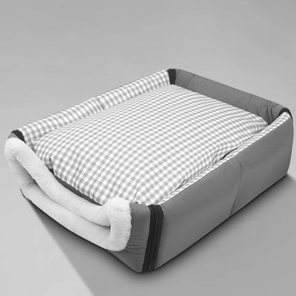 Soft Cozy Pet Sleeping Bed: Foldable, Removable Puppy Nest for Small to Medium Dogs and Cats