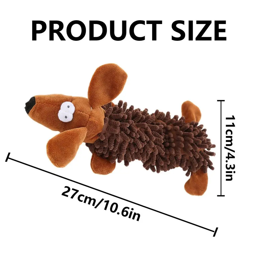 Playful Pals Plush Dog Toys - Chewable Squeaky Toys for Puppy Teething and Playtime