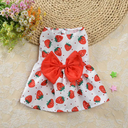 Small Dog Flower Princess Dress