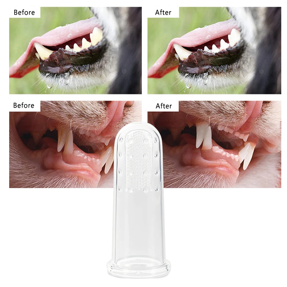 Super Soft Silica Gel Pet Toothbrush Set