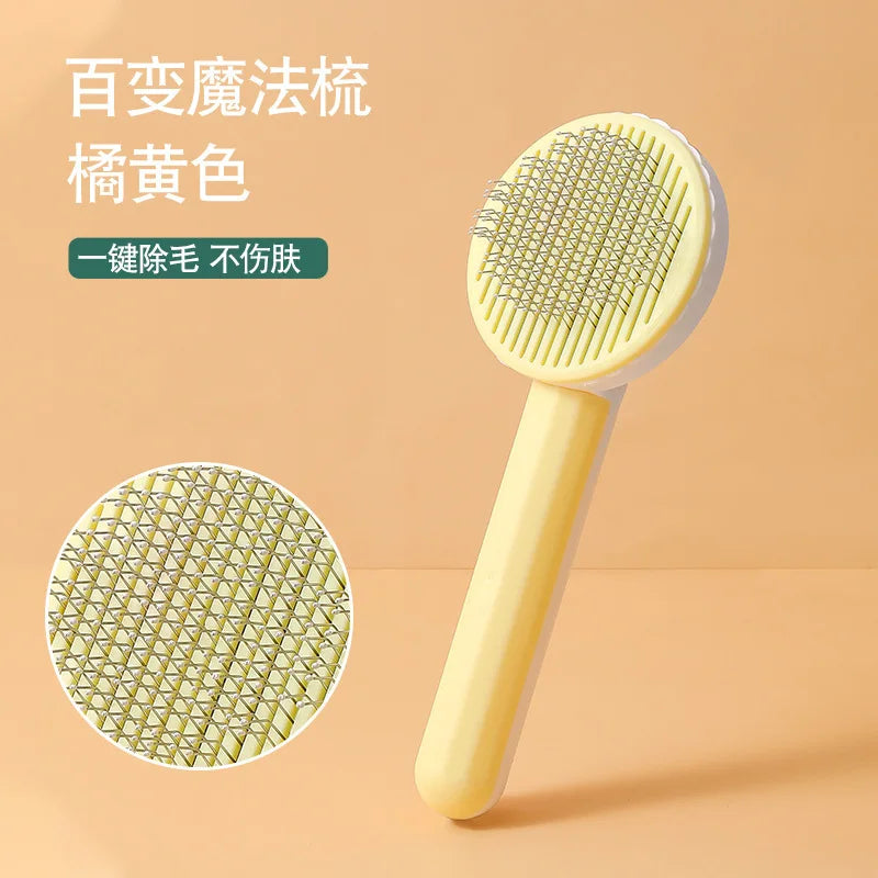 self cleaning pet grooming comb for dogs