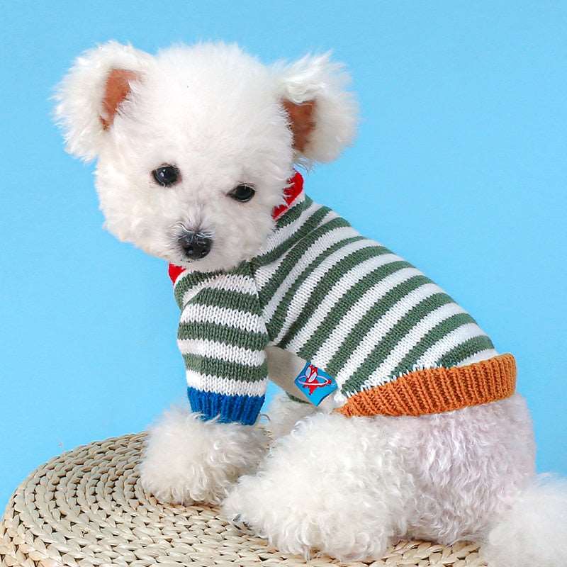 Pet Dog Sweater - Vintage Stripes and Soft