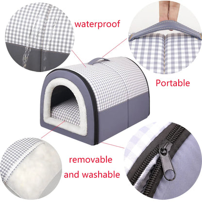 Soft Cozy Pet Sleeping Bed: Foldable, Removable Puppy Nest for Small to Medium Dogs and Cats