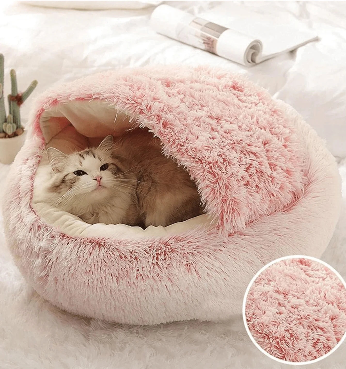 Plush Pet Bed with Cover