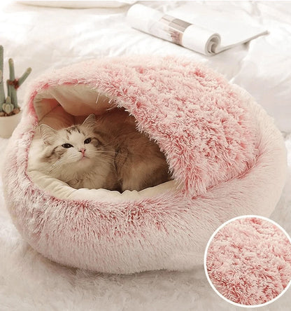 Plush Round Pet Bed with Cover