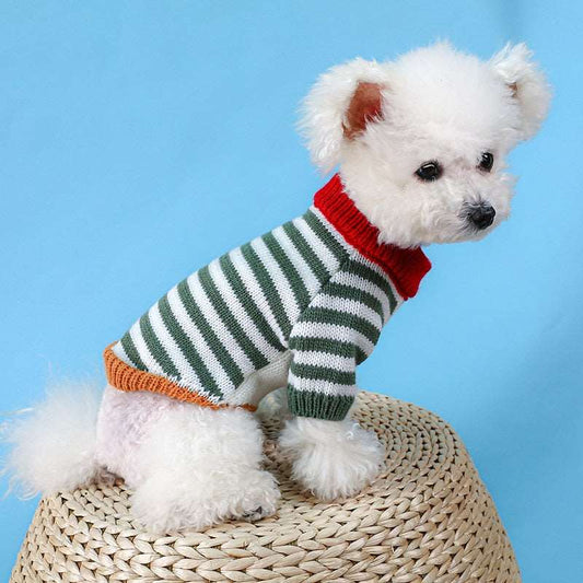 pet dog sweater vintage stripes and soft