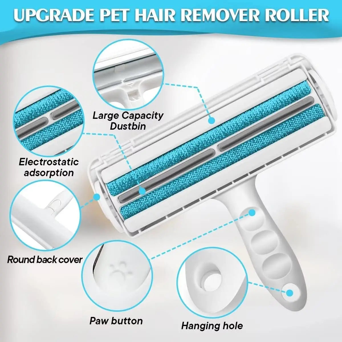 Portable Pet Hair Remover for All Surfaces