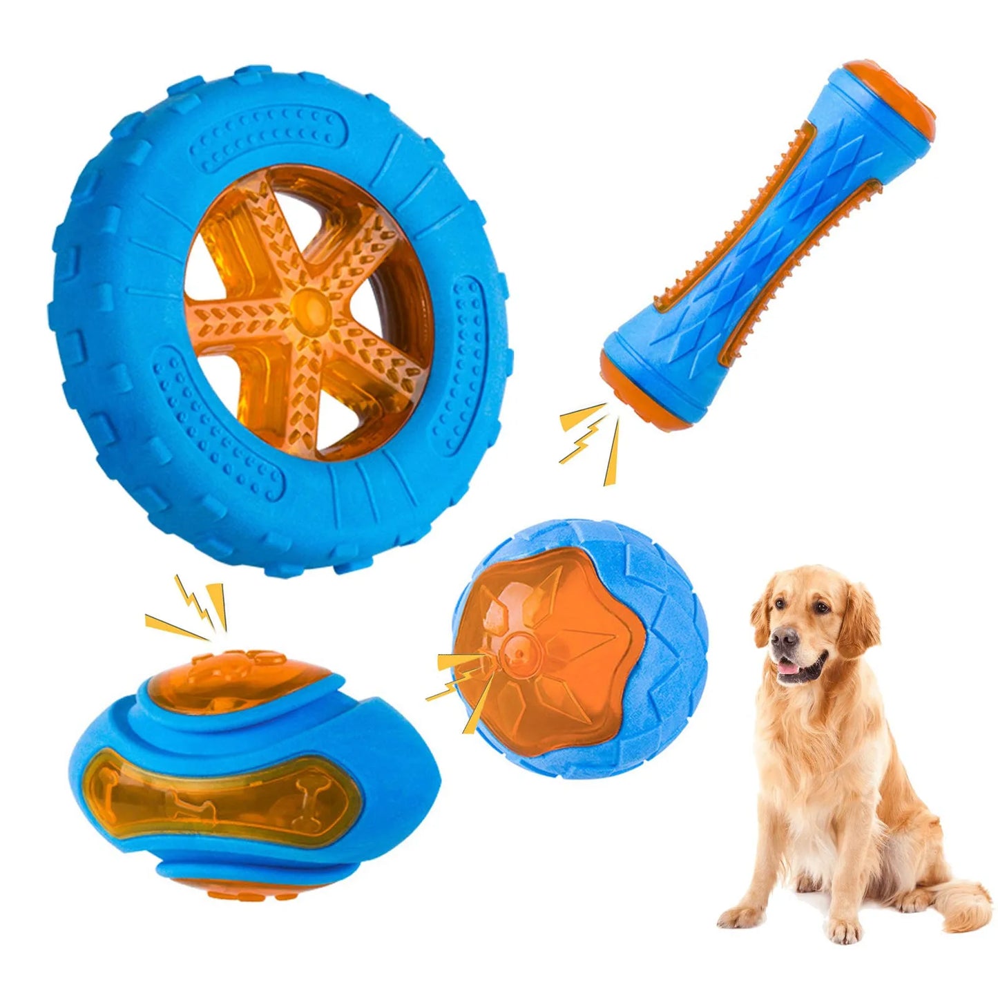 Rubber Dog Toys: Squeaky and Bite-Resistant