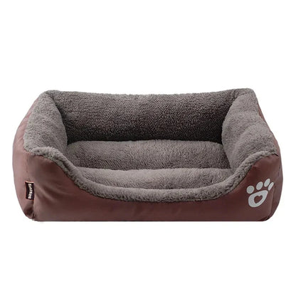 Large Dog Bed: Warm Candy-Colored Square Nest for Pets