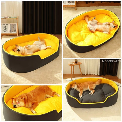 double sided dog bed big size extra large dogs house sofa kennel soft fleece pet dog cat warm bed xl pet accessories