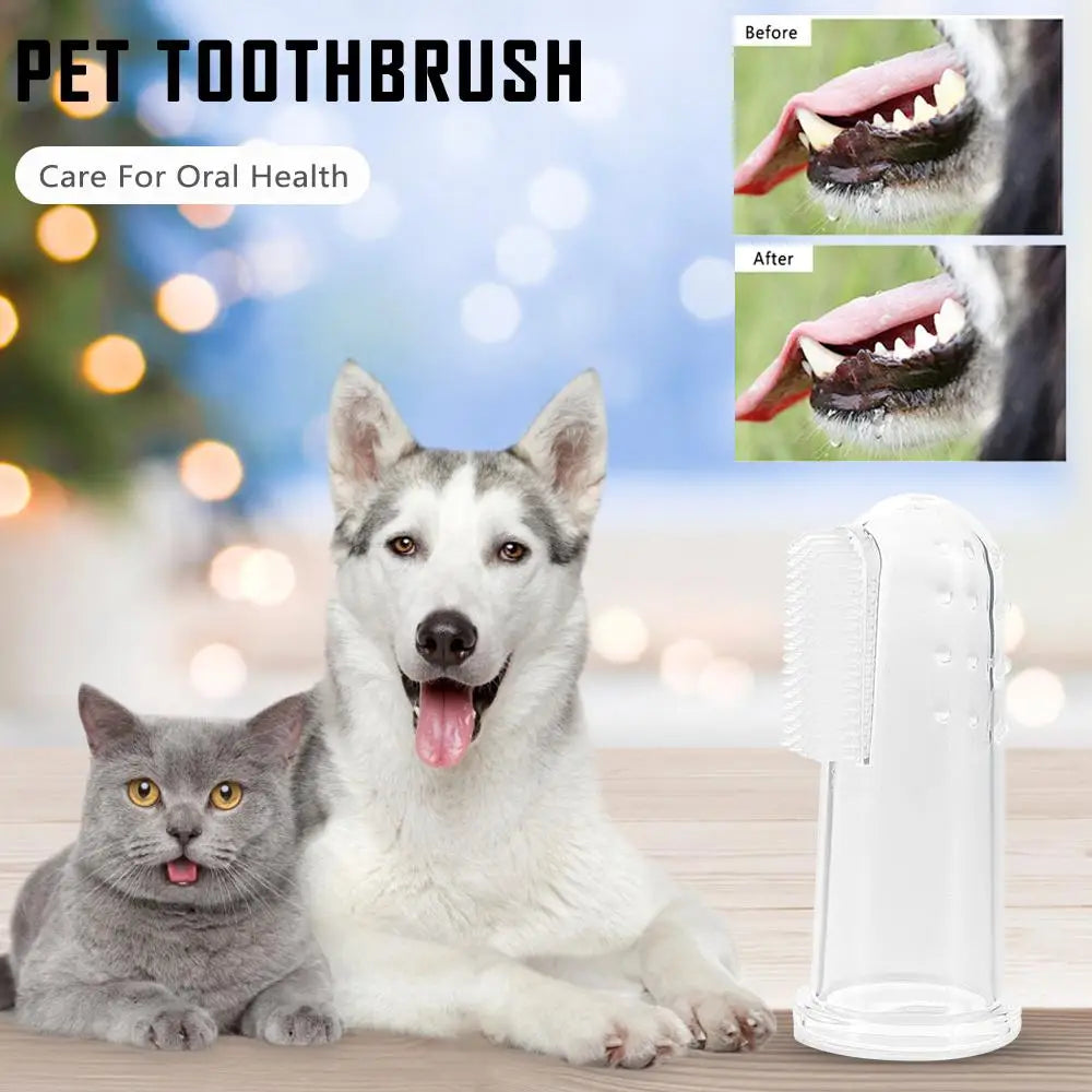 Super Soft Silica Gel Pet Toothbrush Set