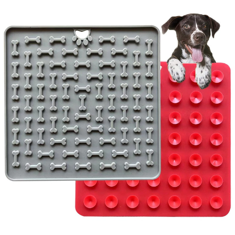 slow food mat pet dog feeding silicone lick pad