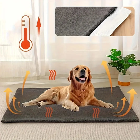 Self-Heating Pet Mat: Non-Slip, Moisture-Proof Kennel Mat