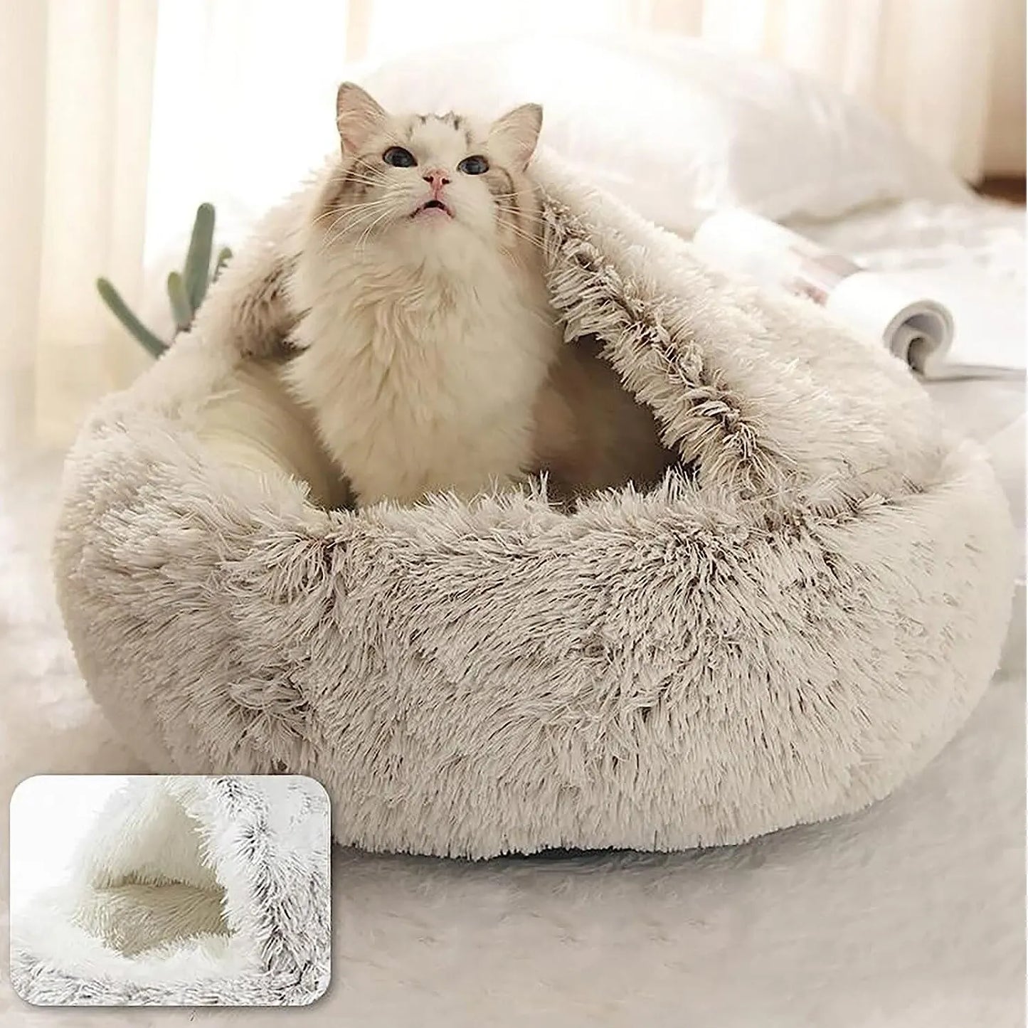 Plush Pet Bed with Cover