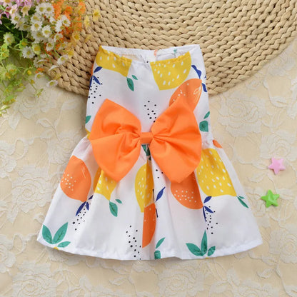 Small Dog Flower Princess Dress