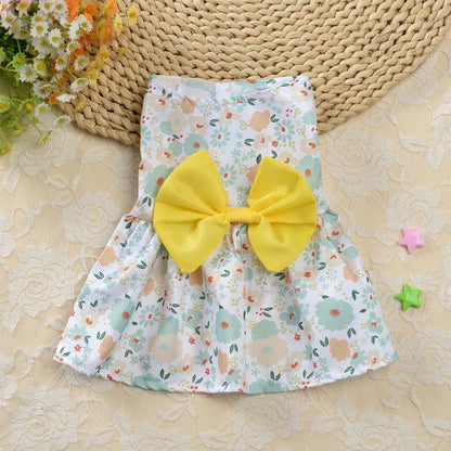 Small Dog Flower Princess Dress