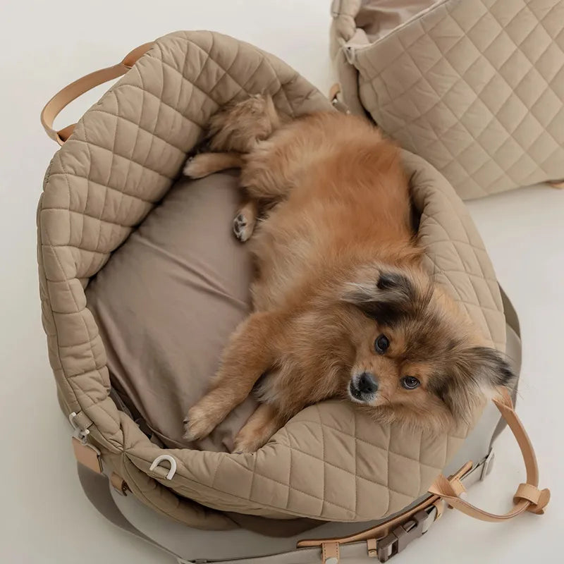 pet travel bed car seat combo