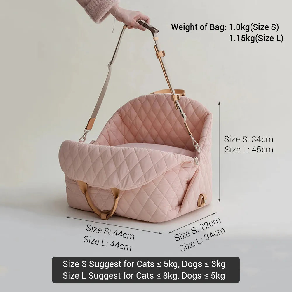 pet travel bed car seat combo