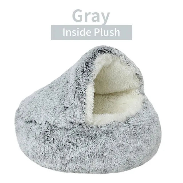 Plush Round Pet Bed with Cover