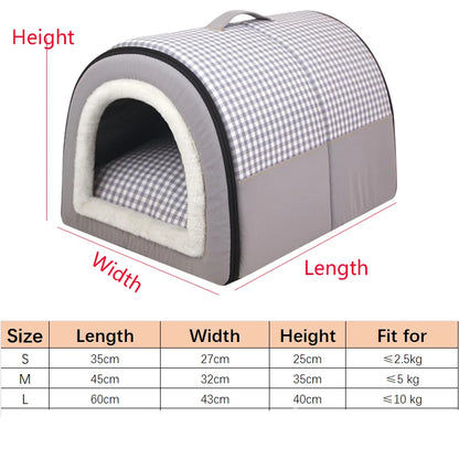 Soft Cozy Pet Sleeping Bed: Foldable, Removable Puppy Nest for Small to Medium Dogs and Cats