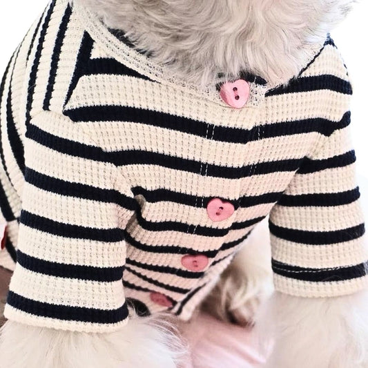 Pet Cute Stripe Cardigan