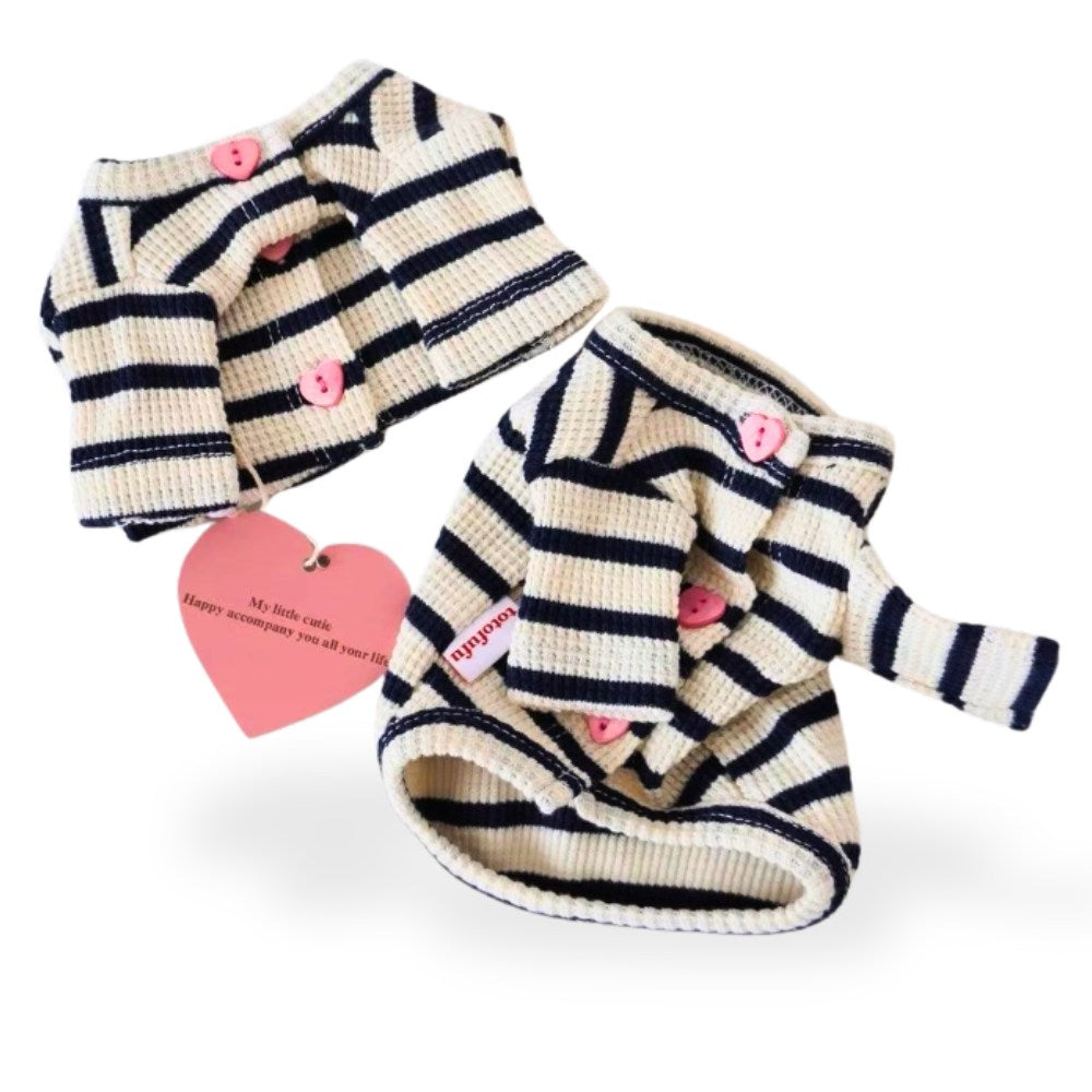 Pet Cute Stripe Cardigan