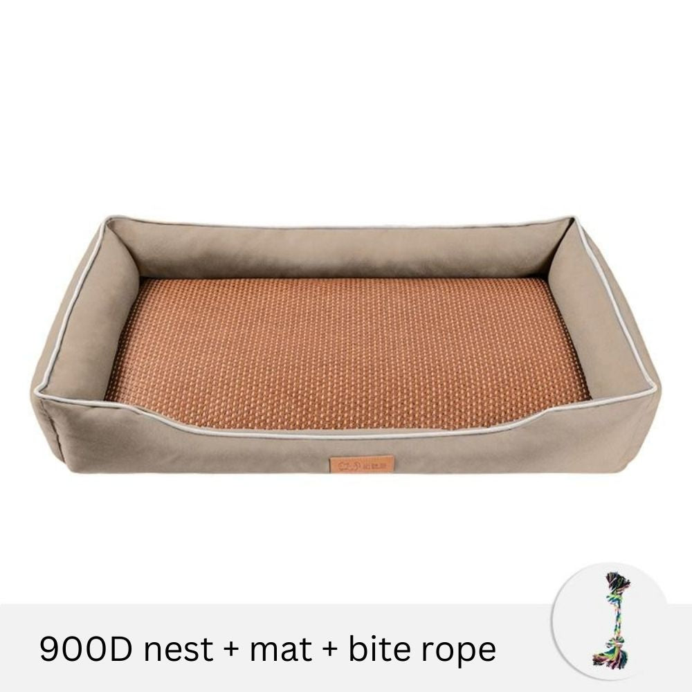 Bite-Resistant Small Dog Kennel, Waterproof Nest Bed