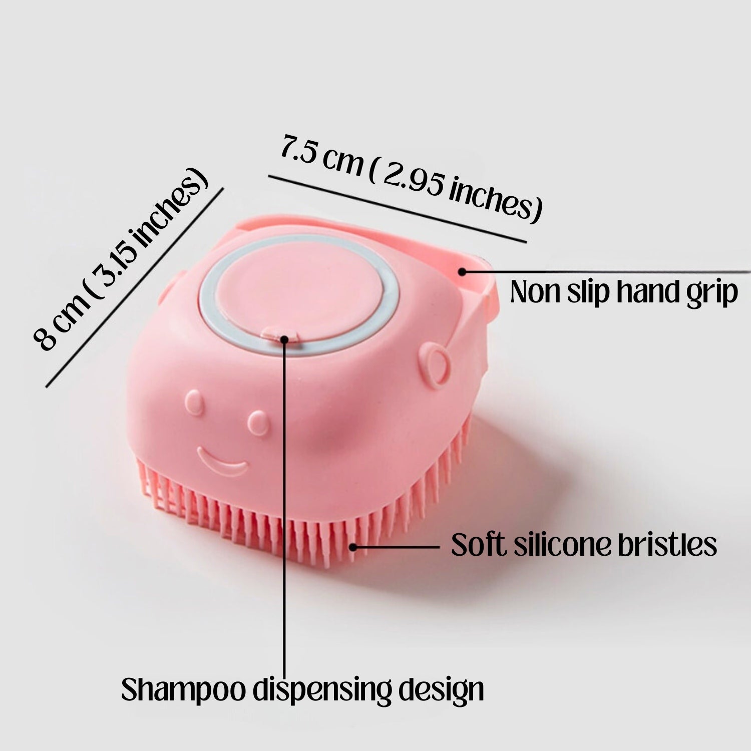 grooming shower brush washing massage dispenser