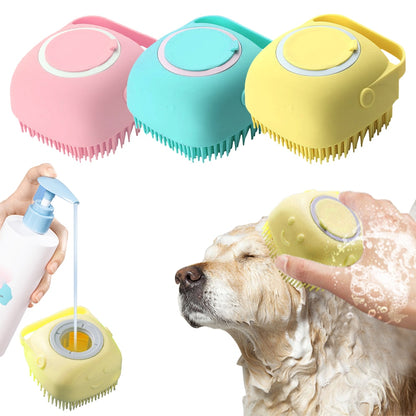 grooming shower brush washing massage dispenser