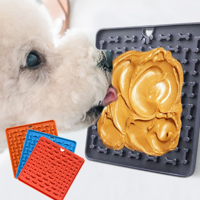 slow food mat pet dog feeding silicone lick pad