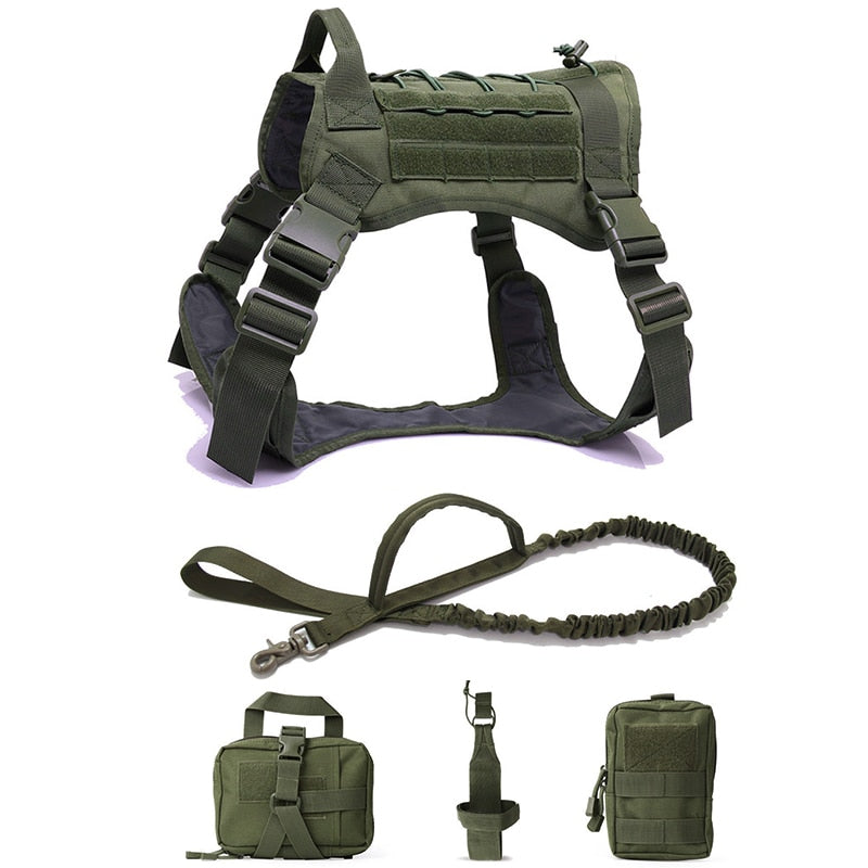 tactical dog harness set