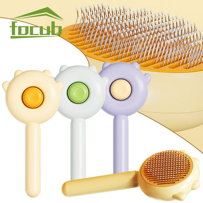 pet hair removal grooming brush