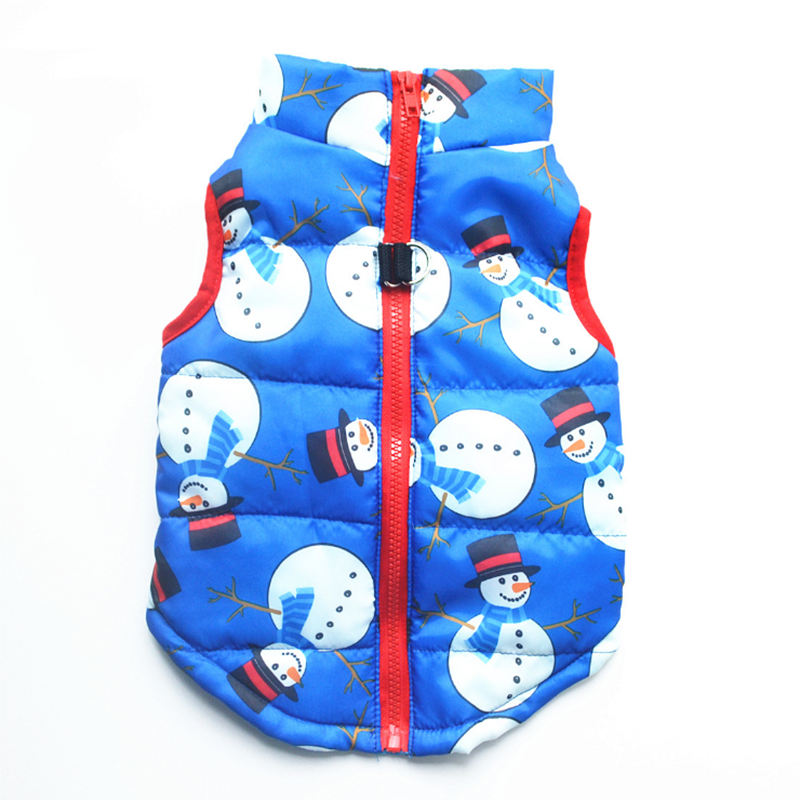 winter dog vest waterproof and warm with zipper design