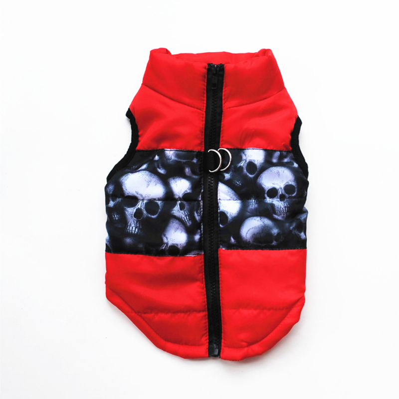 winter dog vest waterproof and warm with zipper design