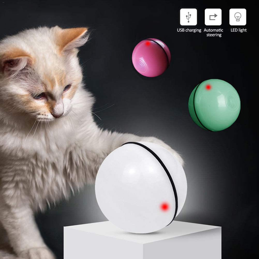 catnip led ball toy automatic and rechargeable