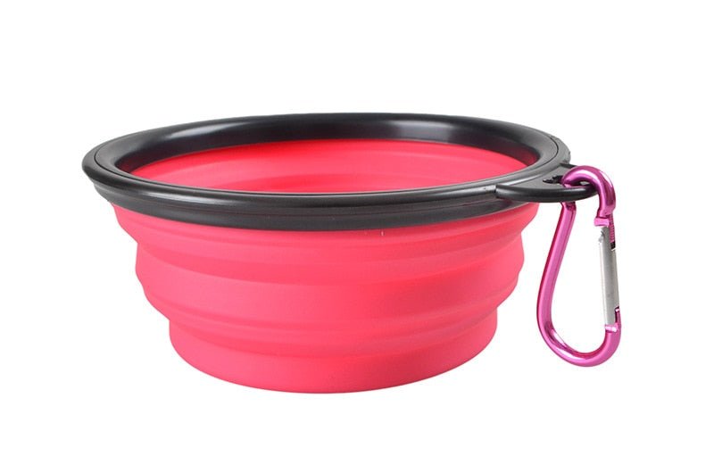 oz large collapsible dog pet folding silicone bowl outdoor travel portable puppy food container feeder dish bowl