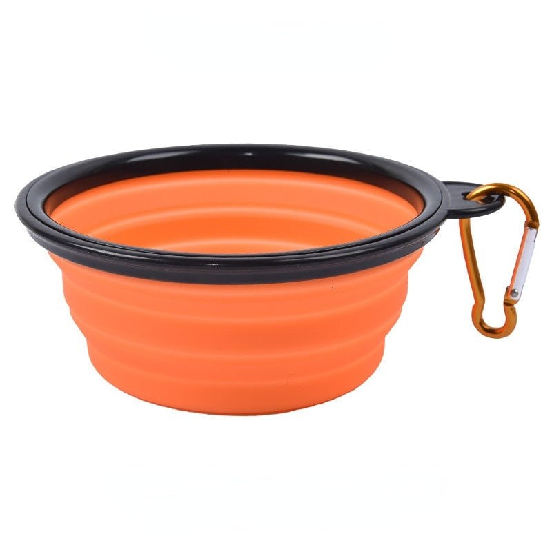 oz large collapsible dog pet folding silicone bowl outdoor travel portable puppy food container feeder dish bowl