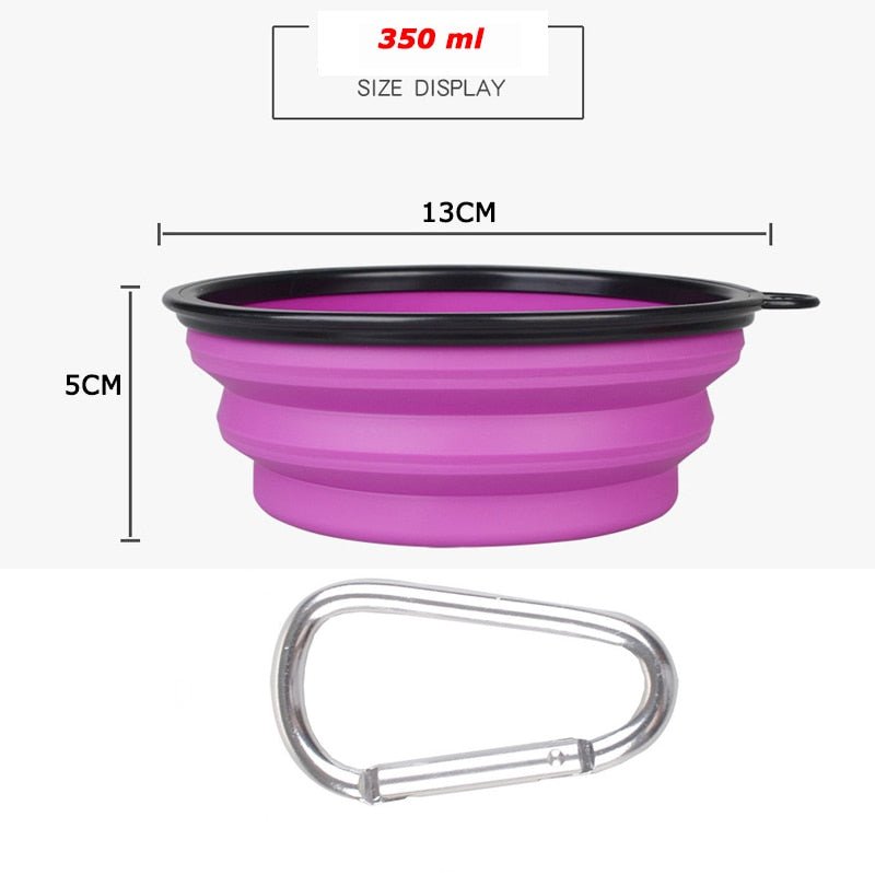 oz large collapsible dog pet folding silicone bowl outdoor travel portable puppy food container feeder dish bowl